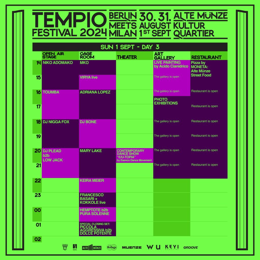 Programma Tempio Festival 2024 1° settembre